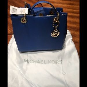 Michael Kors Electric Blue Cynthia Satchel Purse